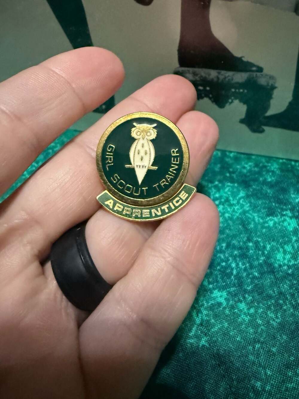Vintage Girl Scout Trainer Apprentice Owl Pin